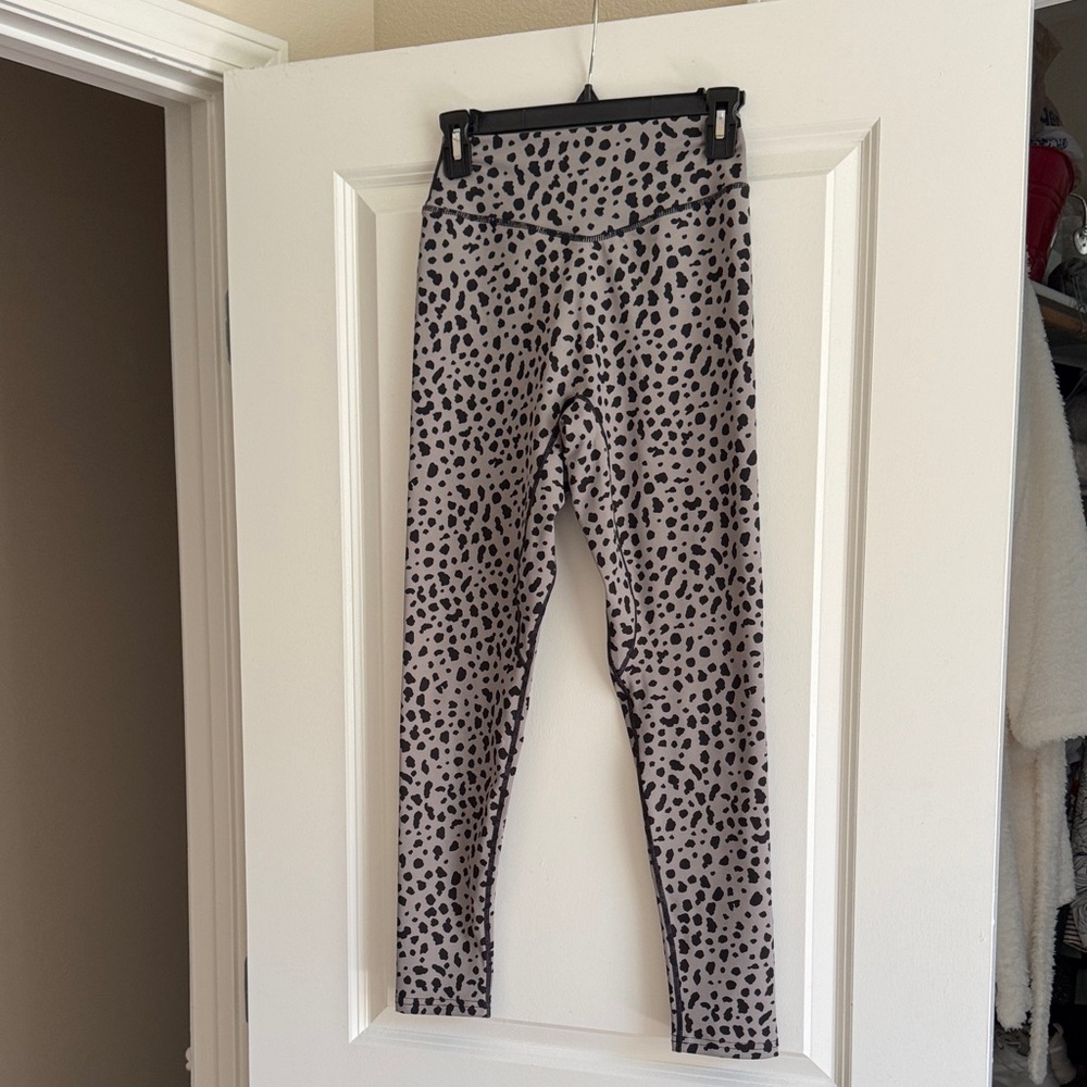 Balance Athletica Black and Gray Leopard Print Leggings